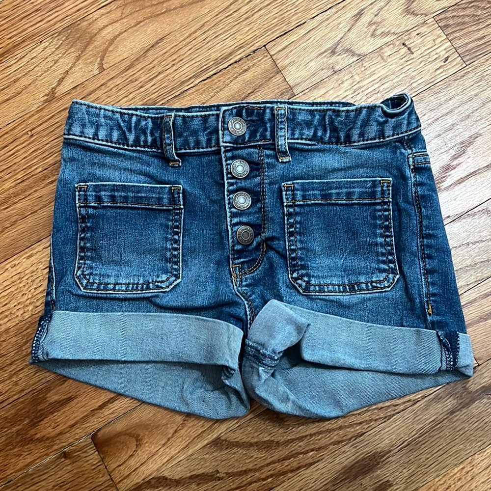 stretch high waist denim shorts